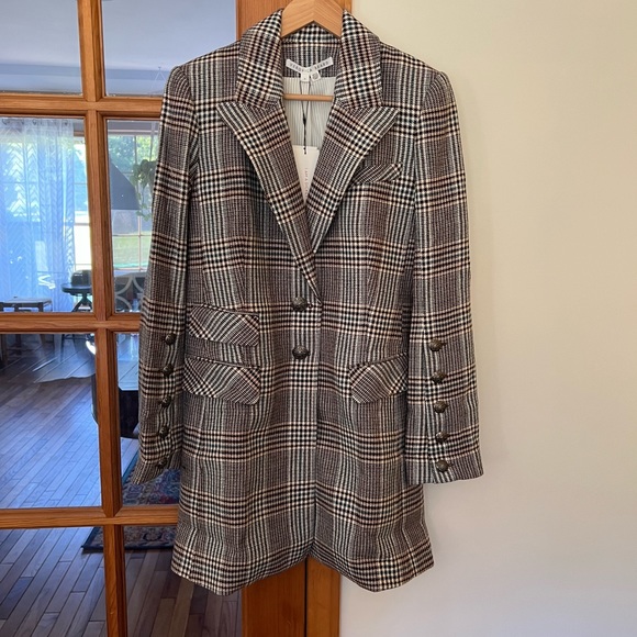 NWT Veronica Beard Reese Dickey Coat. Size 4,6. Plaid Print - Picture 9 of 13